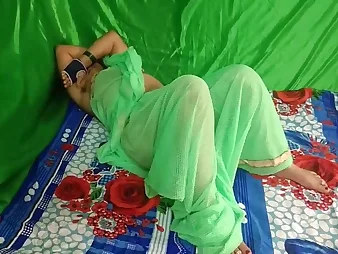 Savita Aunty ravaged around a green saree wits Indian step-mother
