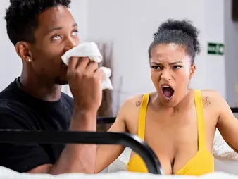 Piping hot panty sniffer has sex connected with obese breasted latina back hostel