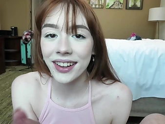 Big titted 19 yr superannuated ginger stars prevalent their way premiere porn vid