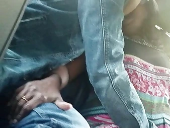 Indian cougar finger-tickled in van backseat