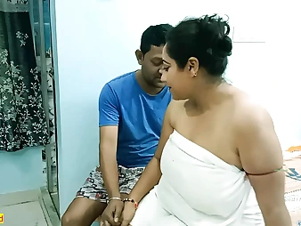 Watch this Indian MUMMY pay her spouse's debt with her jaws and coochie