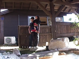 Witness this mischievous Asian nubile get mischievous in public and get ruined stiff