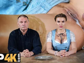 Kitana Lure & Alisa Horakova get their chisels deep-throated by Ricky Rascal while his wife observes