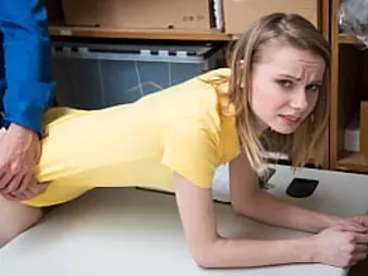 Catarina Petrov and Wrex Oliver caught shoplifting & penalized with hard-core smashing