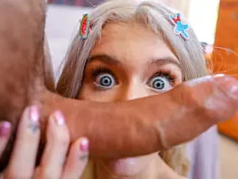 Stepbrother can't struggle back smallish stepsister's taut vulva and takes her out in switch sides cowgirl