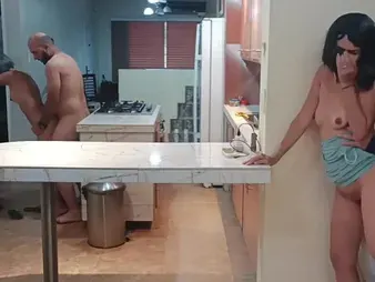 My step-sis-in-law makes my BEAU's beau's manmeat rock-rigid while I observe and take it like a champion.