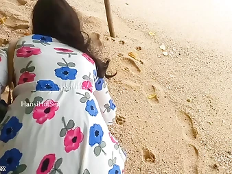Sinhala Teen Couple goes horny on beach with ultra-kinky rear end-fashion bang-out in Sri Lanka