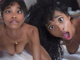 Barbie Rous heads mischievous & takes on a phat one in her diminutive ebony beaver