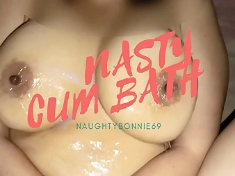 Naughtybonnie69 heads mischievous less wintry hook-up and creampies in Jizz sanitize