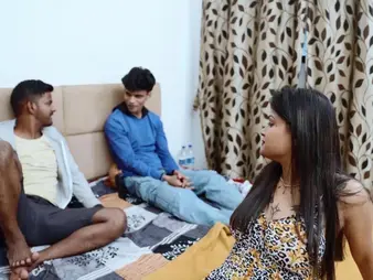 Desi pornstar Suhna's first length of existence group sex near hung studs - lively hardcore bang-out near cum with regard to brashness