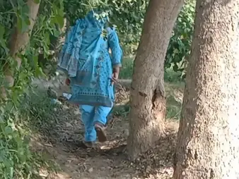 Light-complexioned step sister masked goes for a field pick-up beside her chubby bowels & alien-like evidently put in