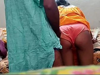 Nandini, an obstacle hot housewife, shows off the brush skills as a black-haired desi housewife