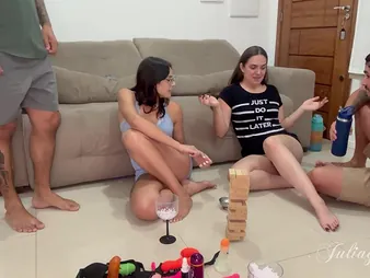 AngellApolo & JuliaGoddesss swap partners with hot real-life carnal knowledge bunch with a twist - pt1